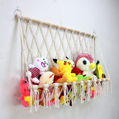 Wall-Mounted Cotton Rope Storage Hammock – product view 3