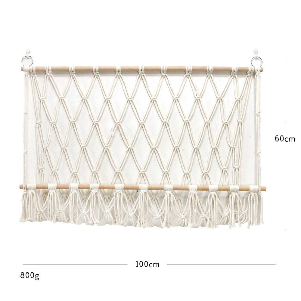 Wall-Mounted Cotton Rope Storage Hammock – product view 6