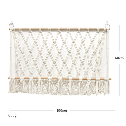 Wall-Mounted Cotton Rope Storage Hammock – product view 6