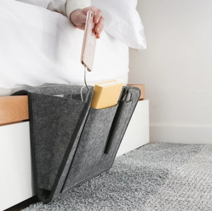 Felt bedside storage caddy