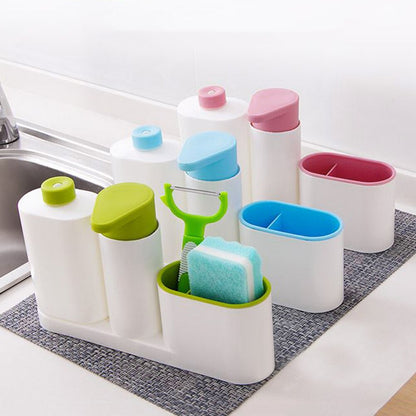 3-piece kitchen and bathroom organizer set for tidy countertops and sink areas