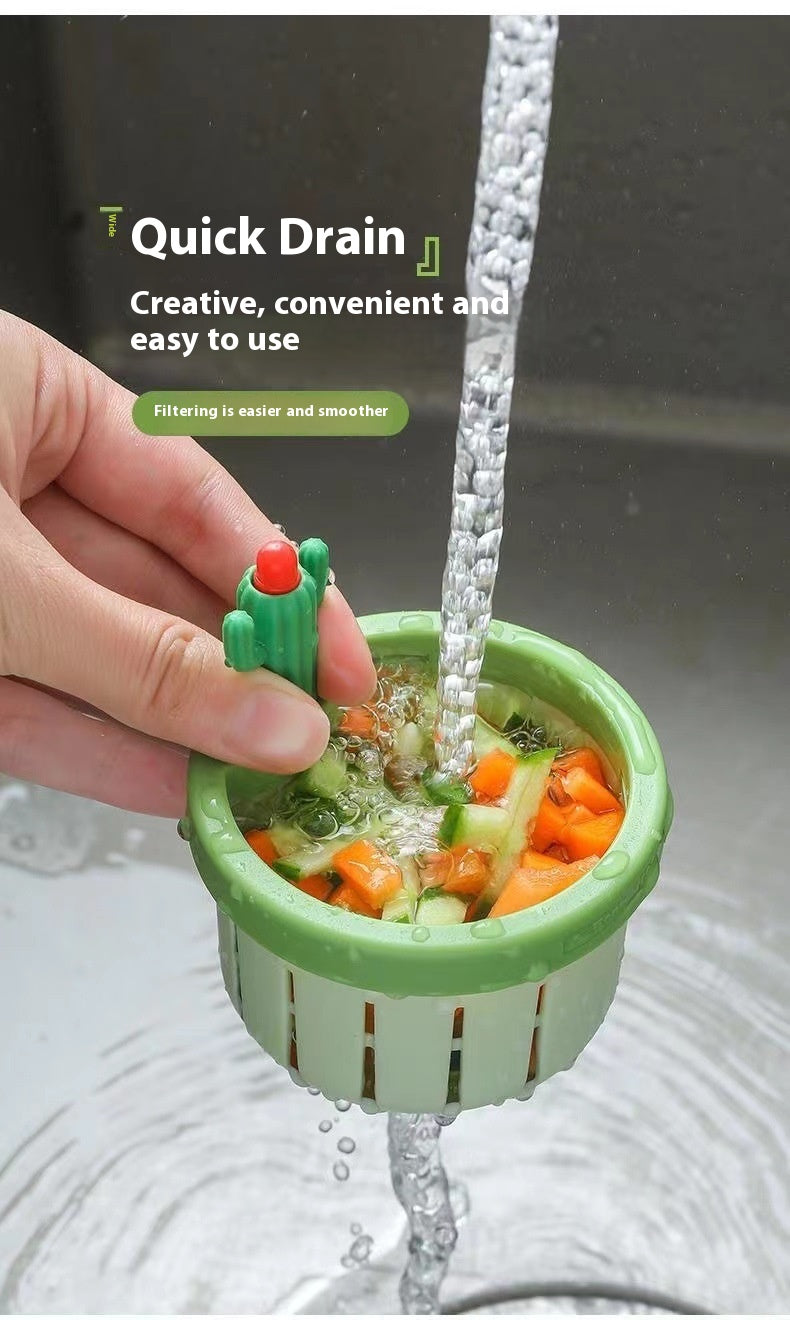 Compact sink drain filter basket
